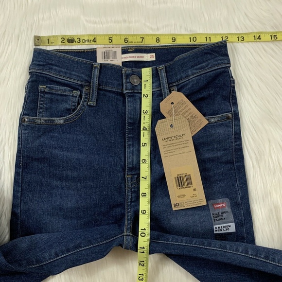 Levi's Size 25 Mile High Super Skinny‎ Denim Jeans - Picture 3 of 8